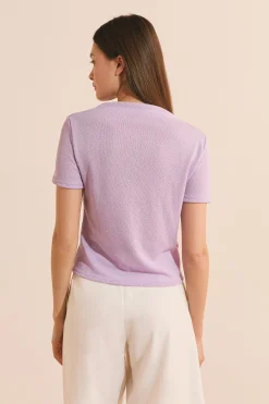 Top texturé détail drappé