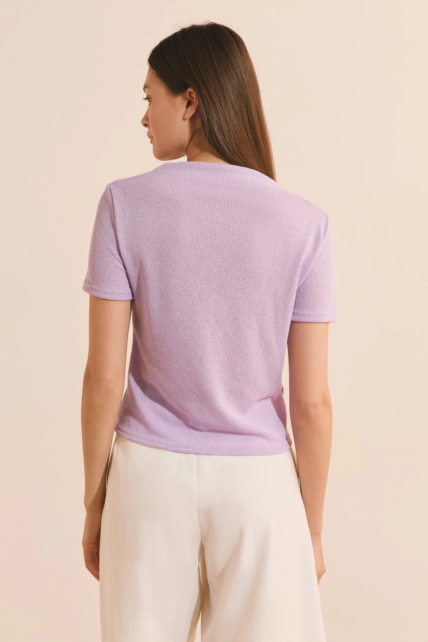Top texturé détail drappé