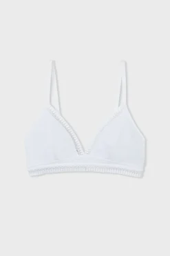 Triangle sans armatures, pads amovibles en coton biologique
