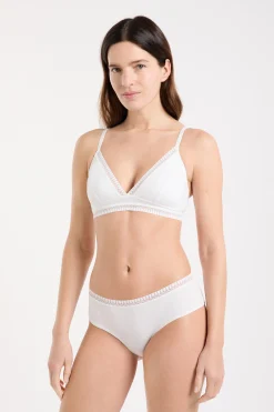 Triangle sans armatures, pads amovibles en coton biologique