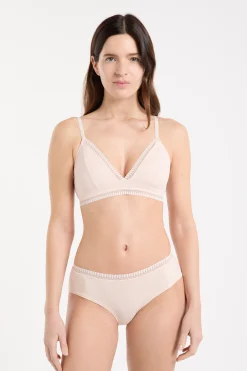 Triangle sans armatures, pads amovibles en coton biologique