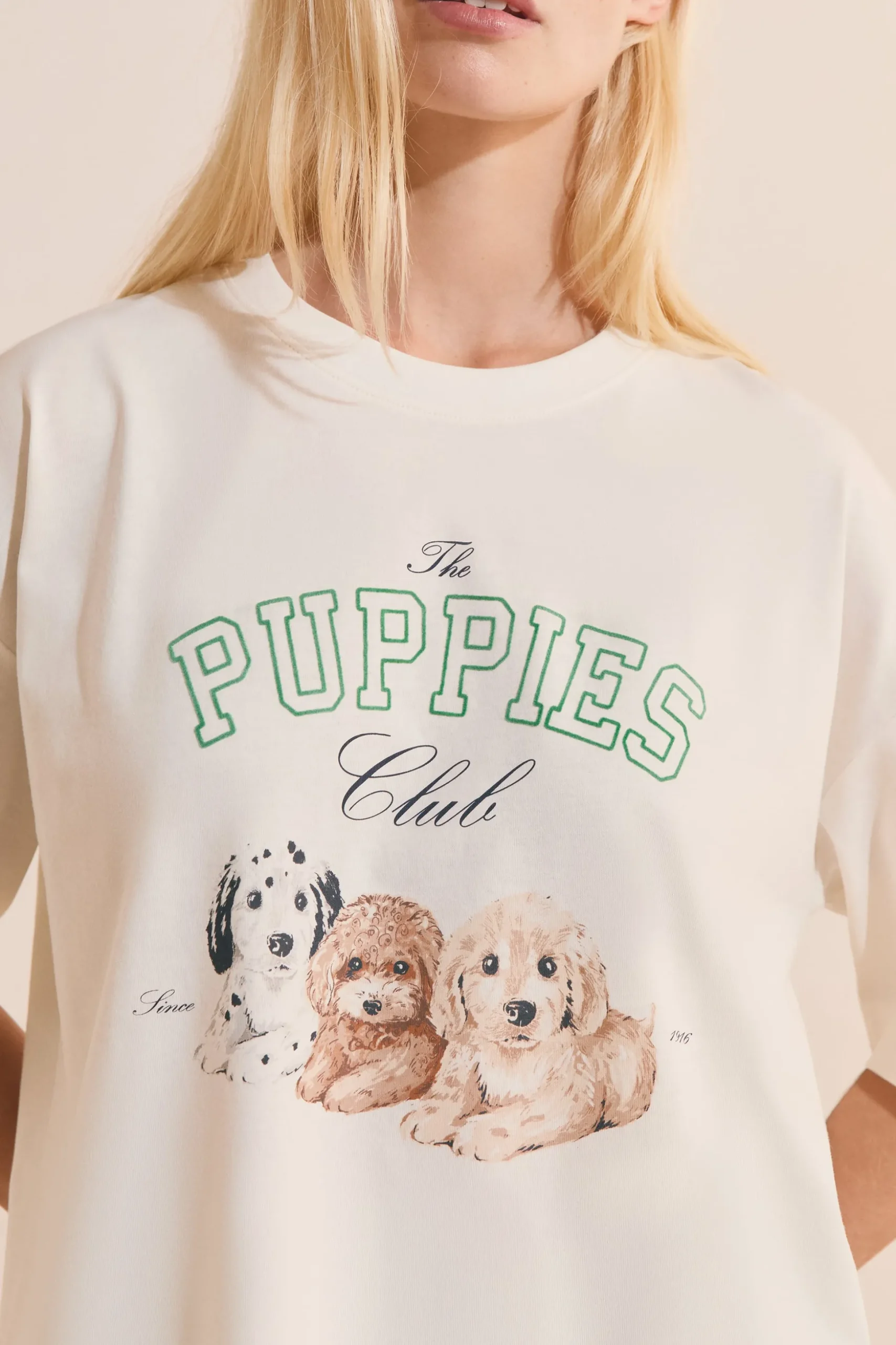T-shirt avec motifs chiens en coton