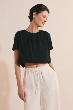 T-shirt bouffant en coton