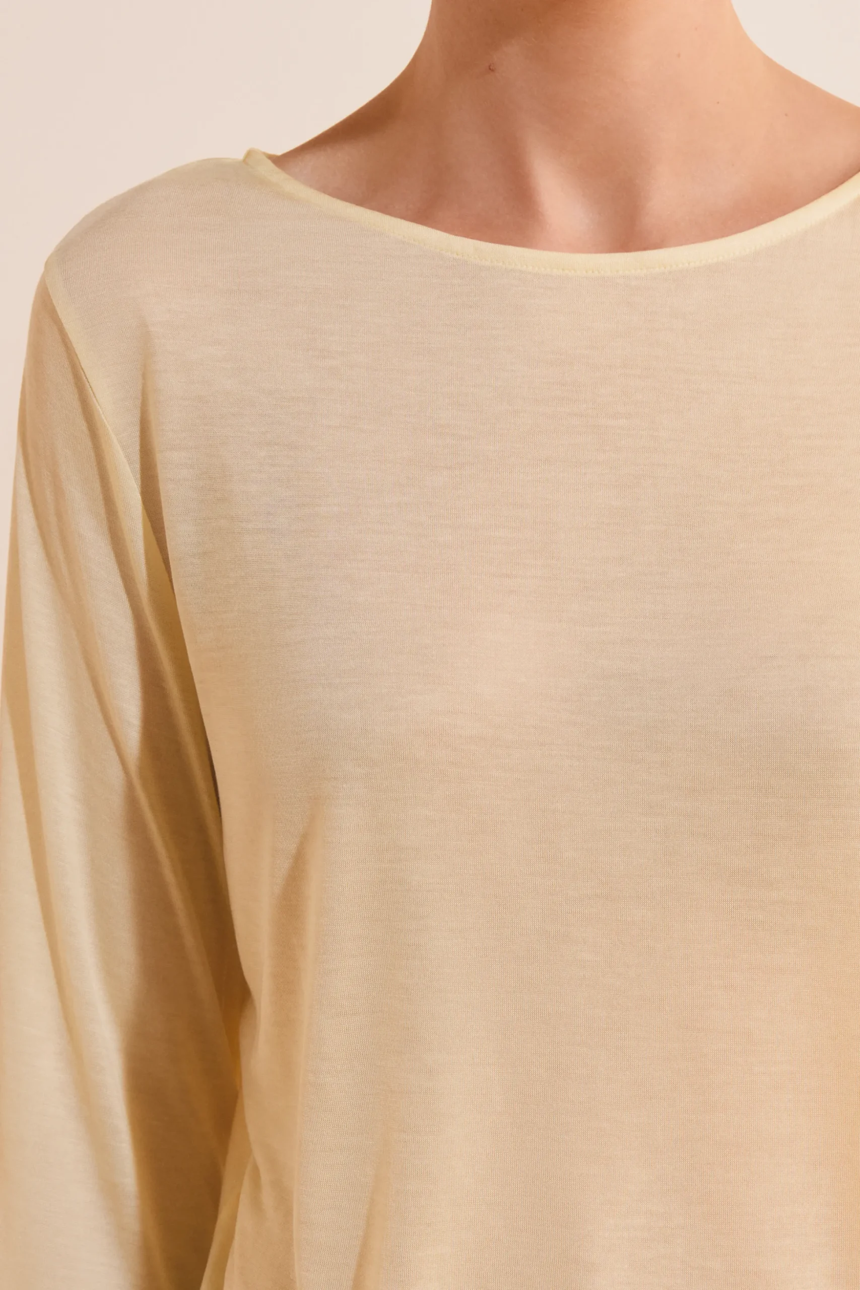 T-shirt col bateau manches longues
