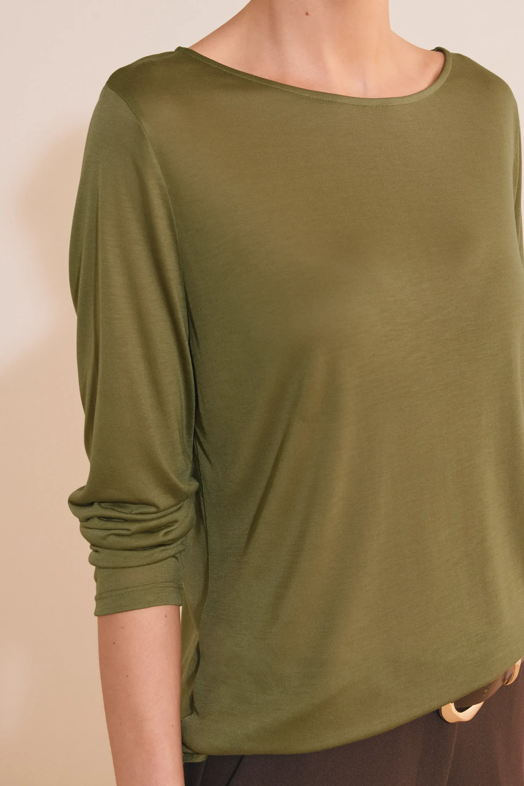 T-shirt col bateau manches longues