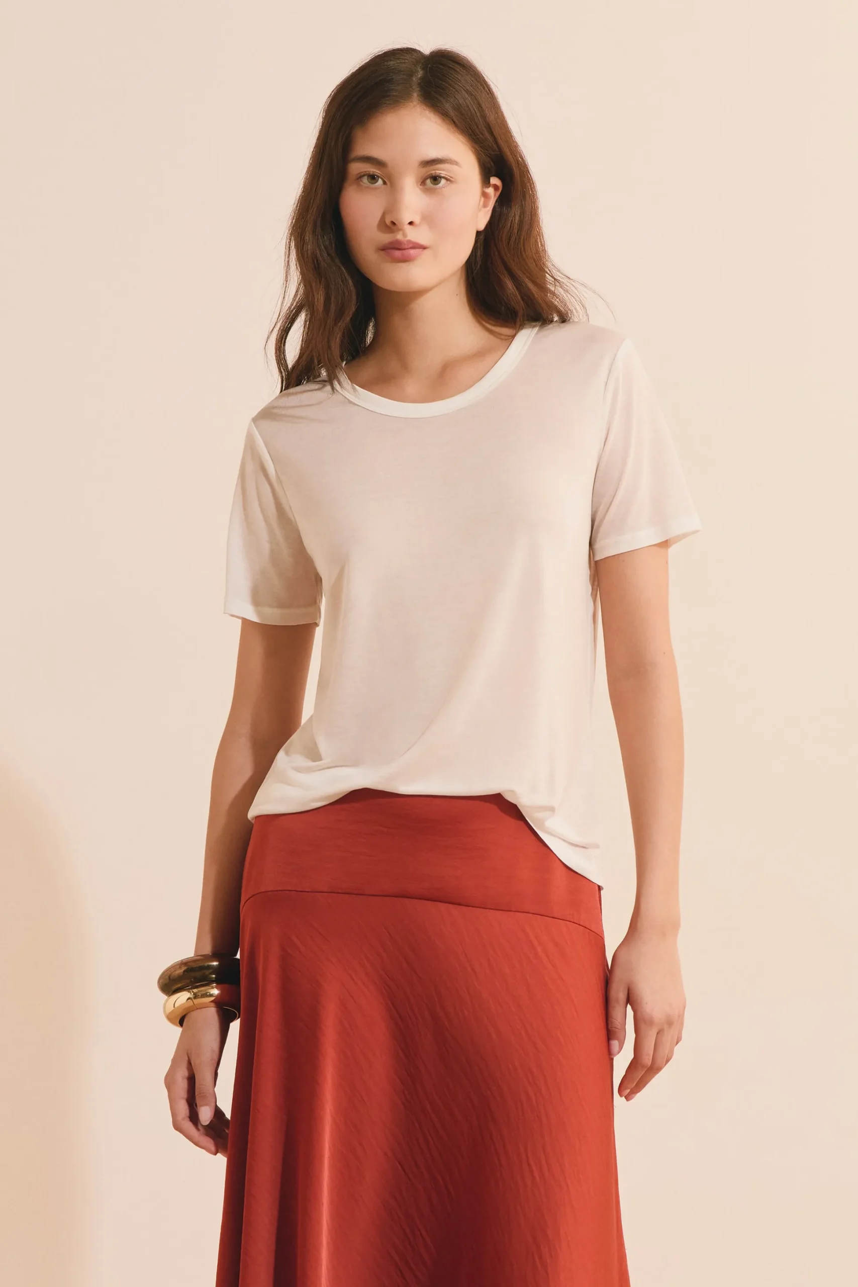 T-shirt col rond manches courtes