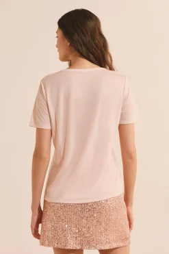 T-shirt col rond manches courtes