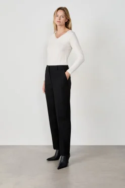 T-shirt col V maille thermique