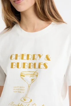 T-shirt de pyjama en coton avec illustration “mocktail”