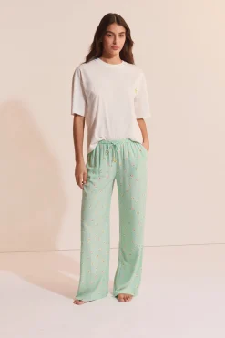 T-shirt de pyjama en coton à motif citron