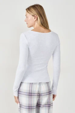 T-shirt de pyjama en pointelle