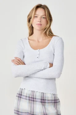 T-shirt de pyjama en pointelle