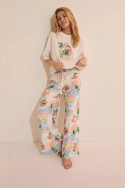 T-shirt de pyjama à imprimé en coton