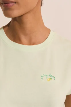 T-shirt de pyjama à inscription "juicy lover" en coton