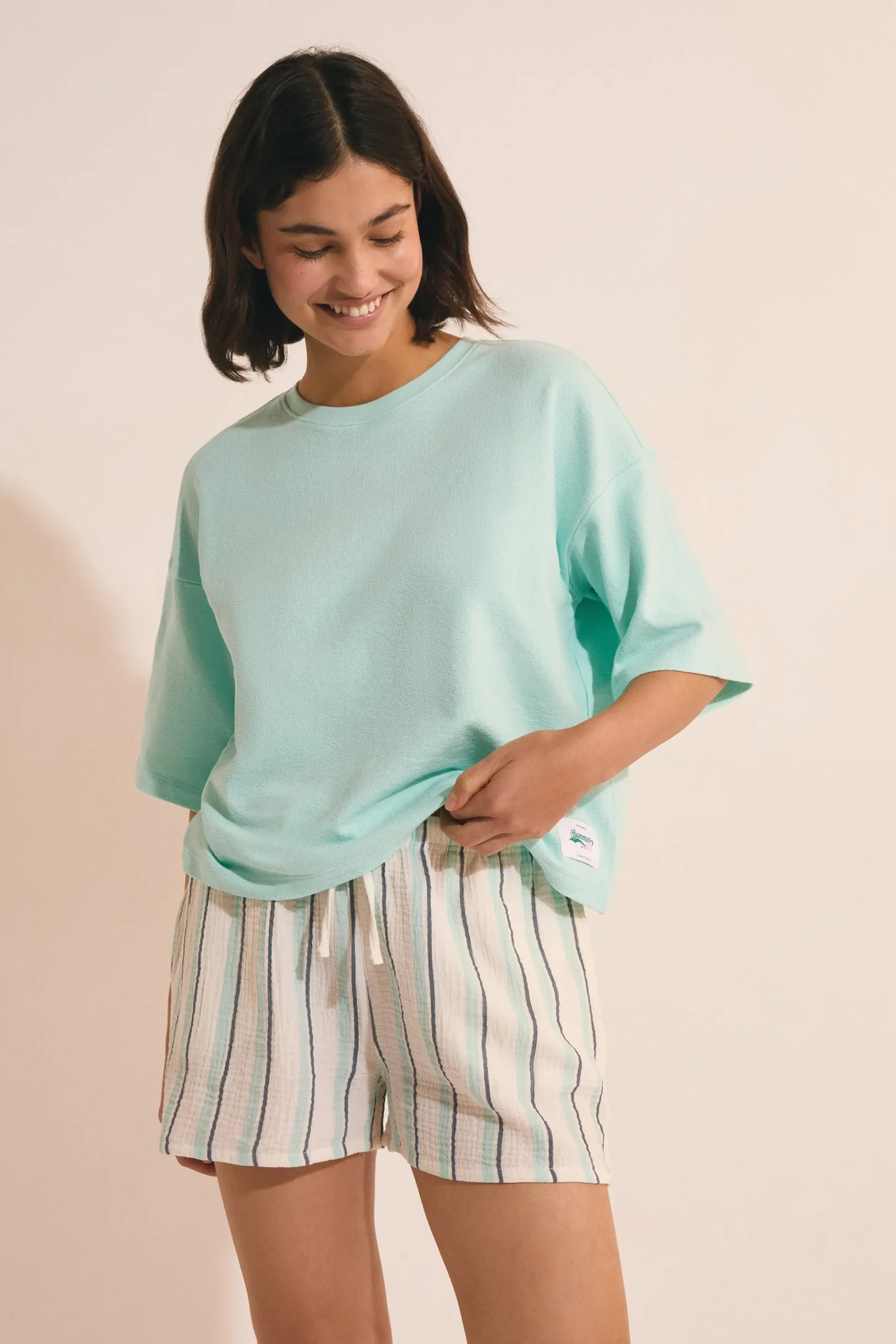 T-shirt de pyjama manches courtes en coton