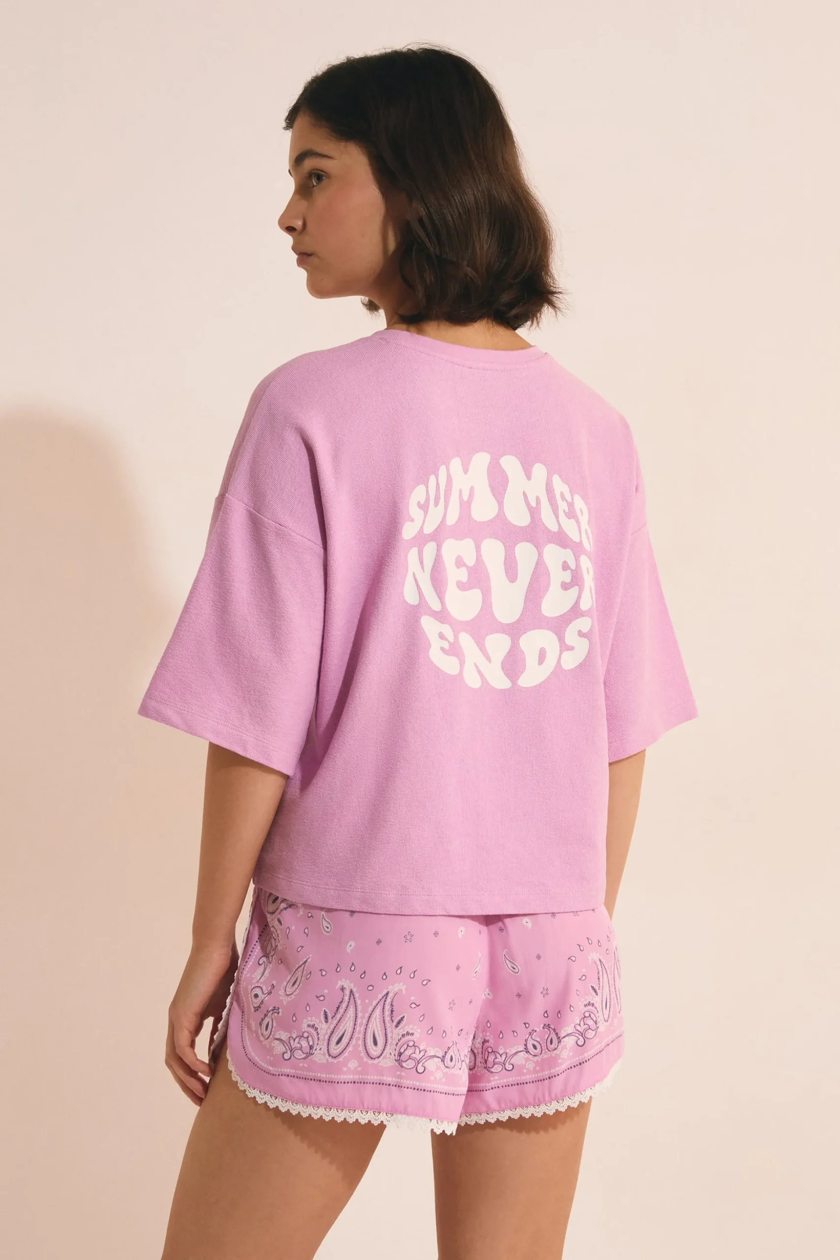 T-shirt de pyjama manches courtes en coton