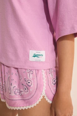 T-shirt de pyjama manches courtes en coton