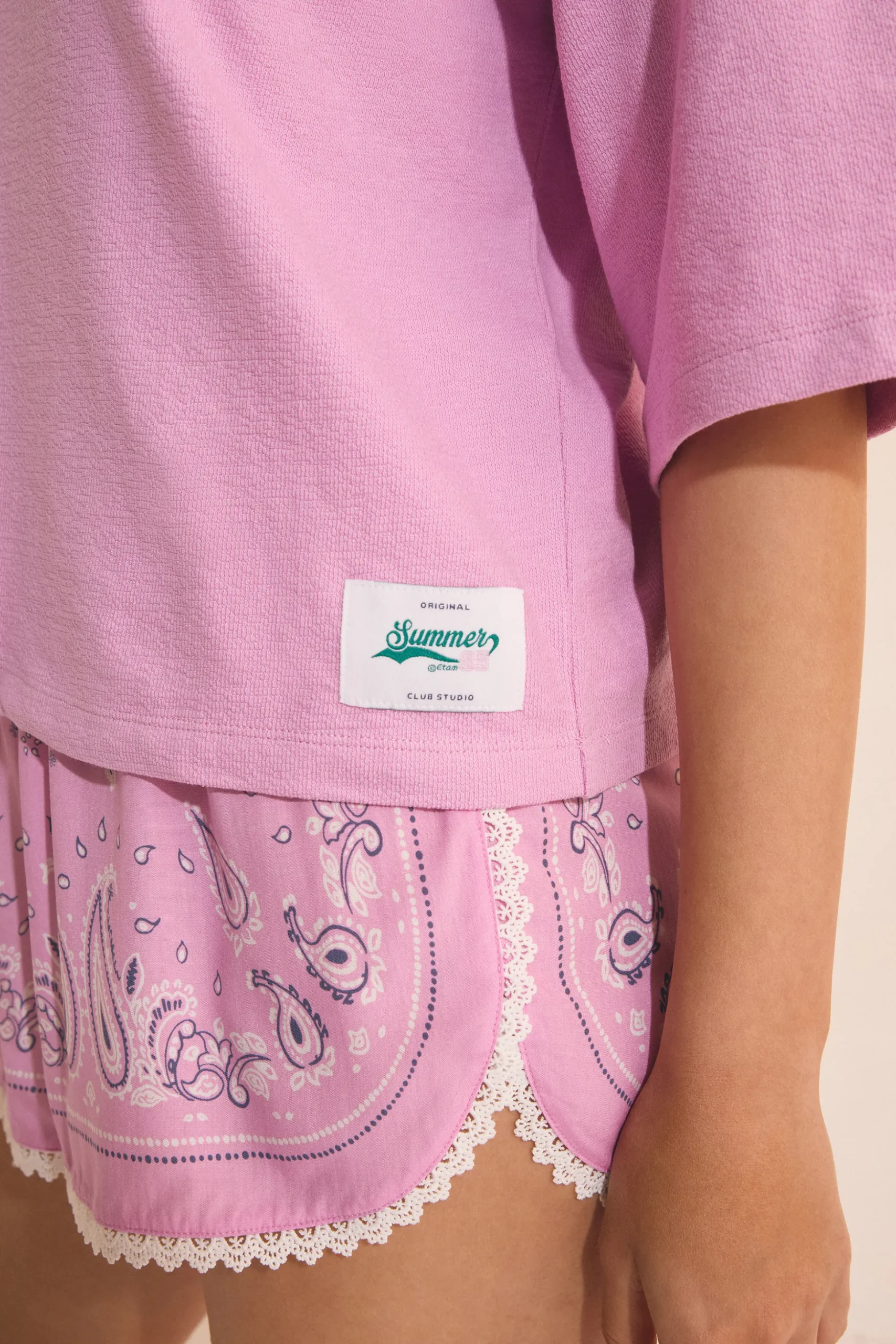 T-shirt de pyjama manches courtes en coton