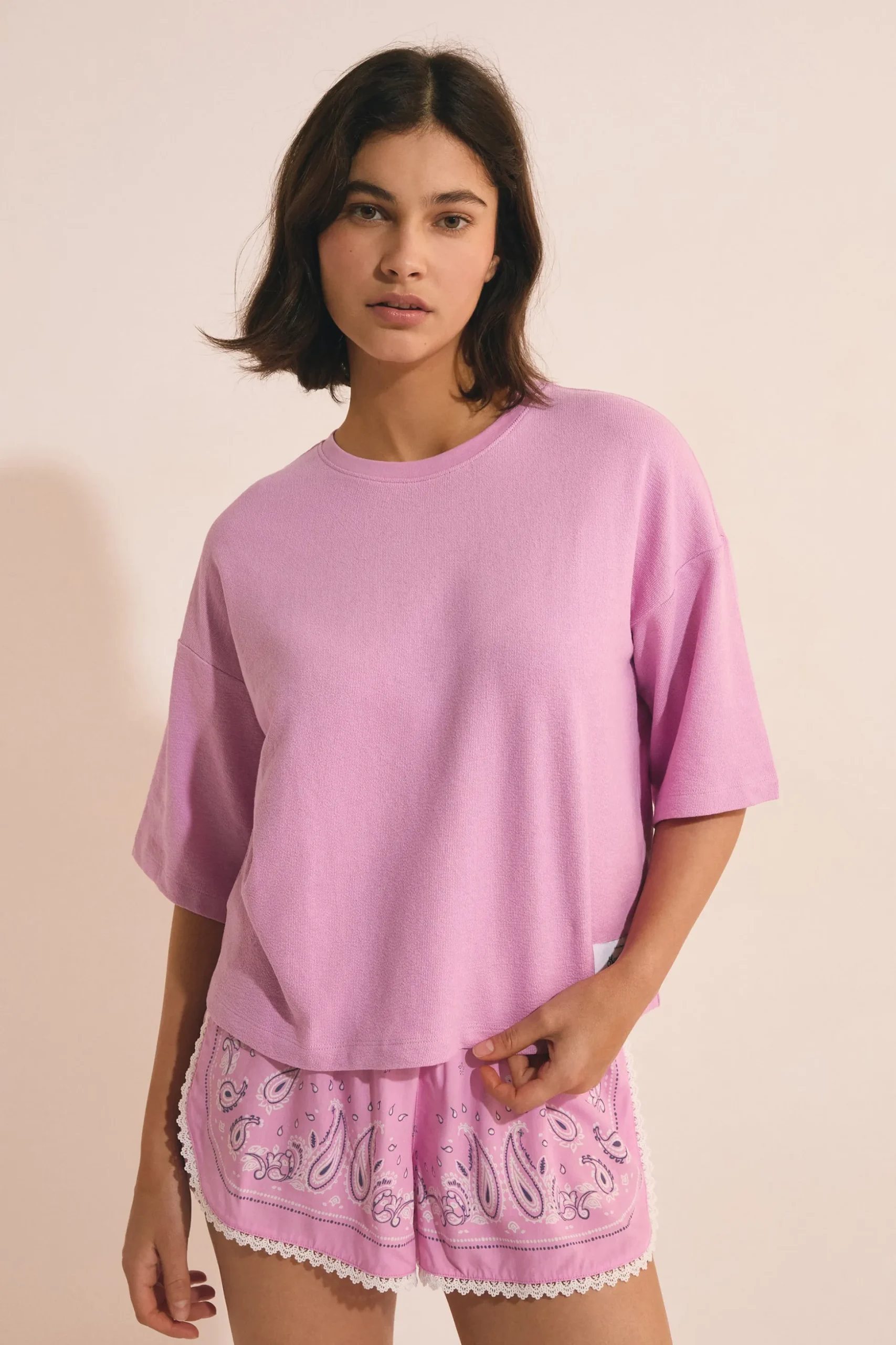 T-shirt de pyjama manches courtes en coton