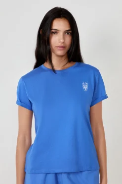 T-shirt de pyjama manches courtes en coton imprimé homard