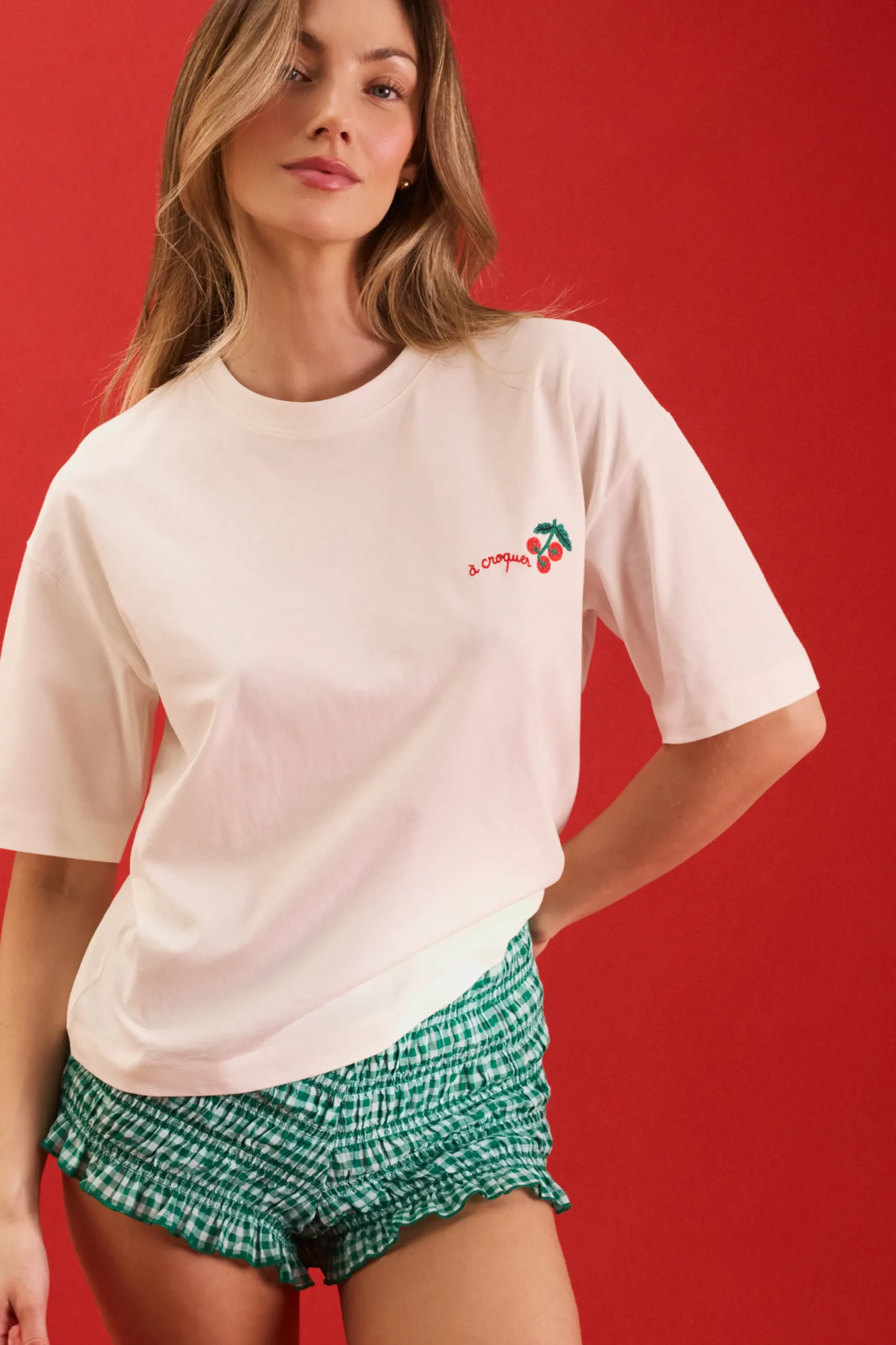 T-shirt de pyjama à motif tomate