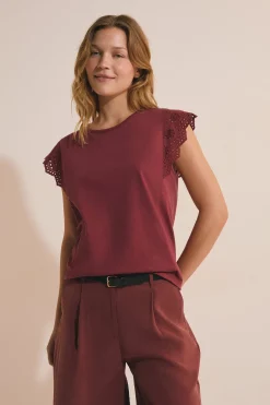 T-shirt en coton avec détails brodés