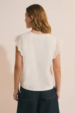 T-shirt en coton avec détails brodés