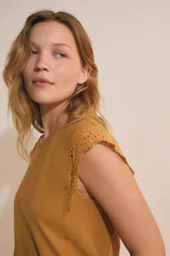 T-shirt en coton avec détails brodés