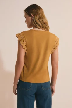T-shirt en coton avec détails brodés