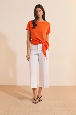 T-shirt en coton avec noeud