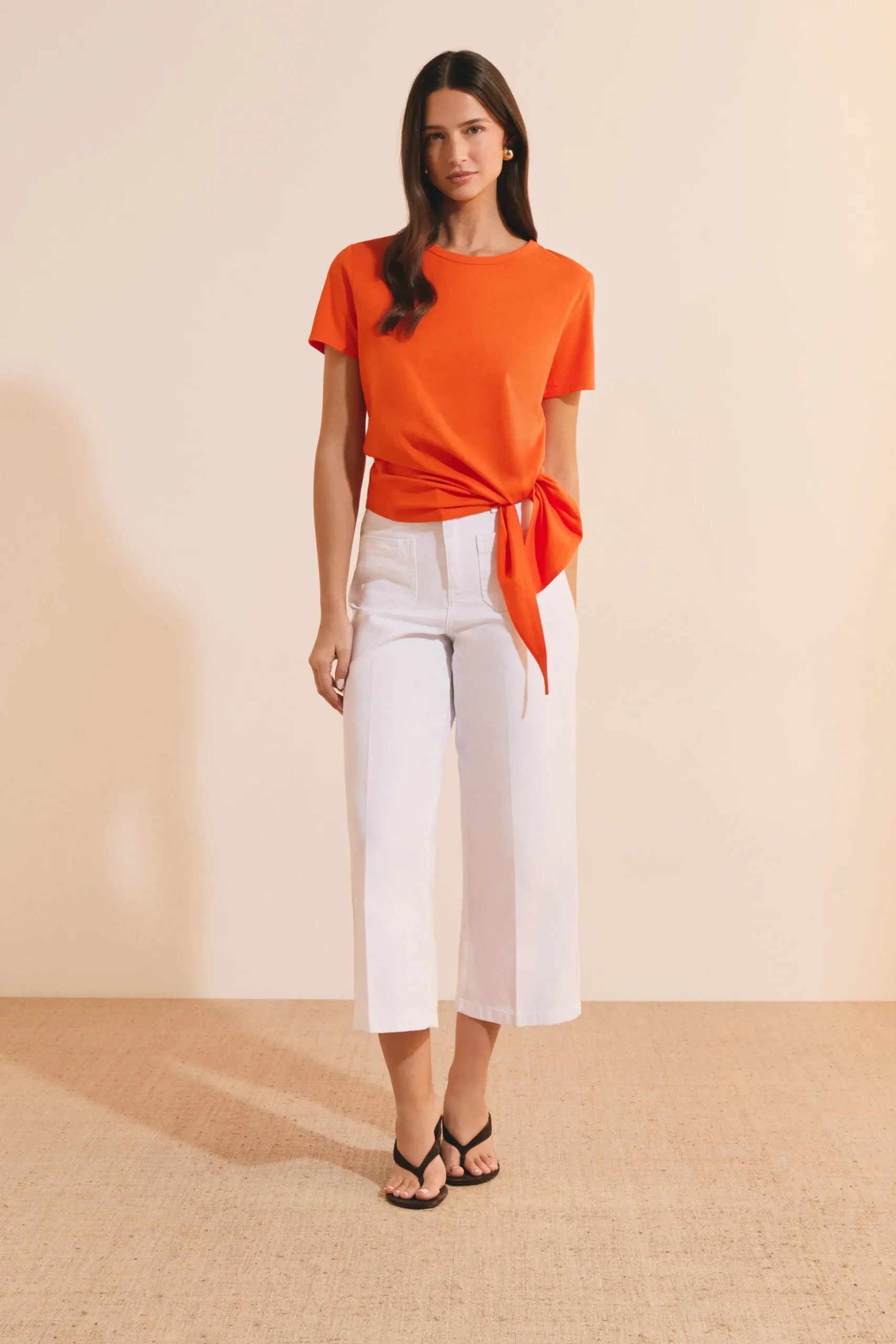 T-shirt en coton avec noeud