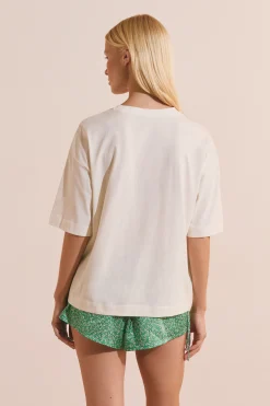 T-shirt en coton à motifs