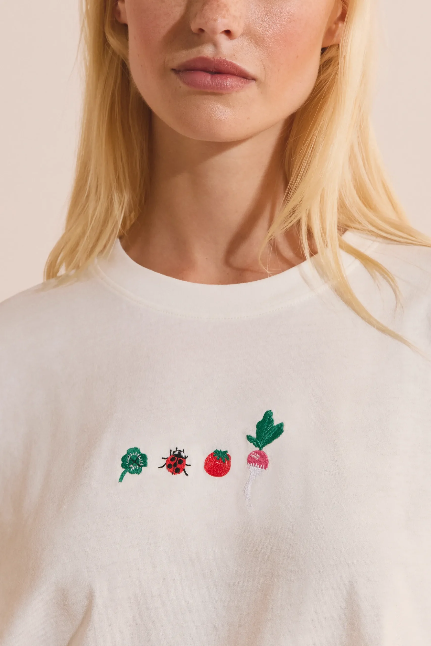 T-shirt en coton à motifs