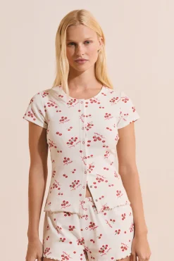 T-shirt en coton à motifs tomates