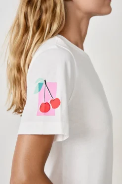T-shirt imprimé "Sweet Cherie" en coton