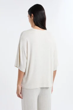 T-shirt large avec col rond
