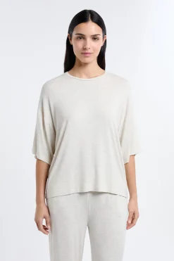 T-shirt large avec col rond