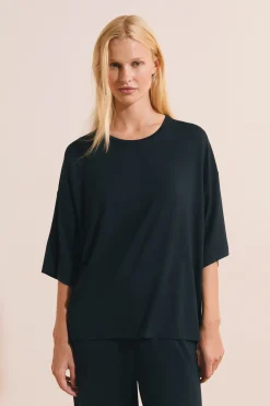 T-shirt large avec col rond