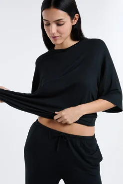T-shirt large avec col rond