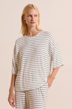 T-shirt large avec col rond