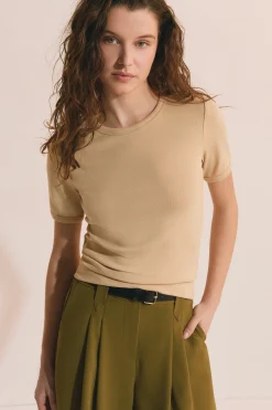 T-shirt manches courtes avec coton modal