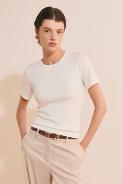 T-shirt manches courtes avec coton modal