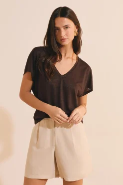 T-shirt manches courtes col V