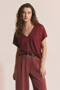 T-shirt manches courtes col V
