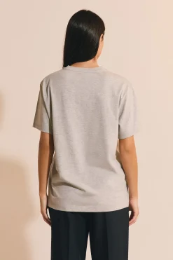 T-shirt manches courtes en coton brodé