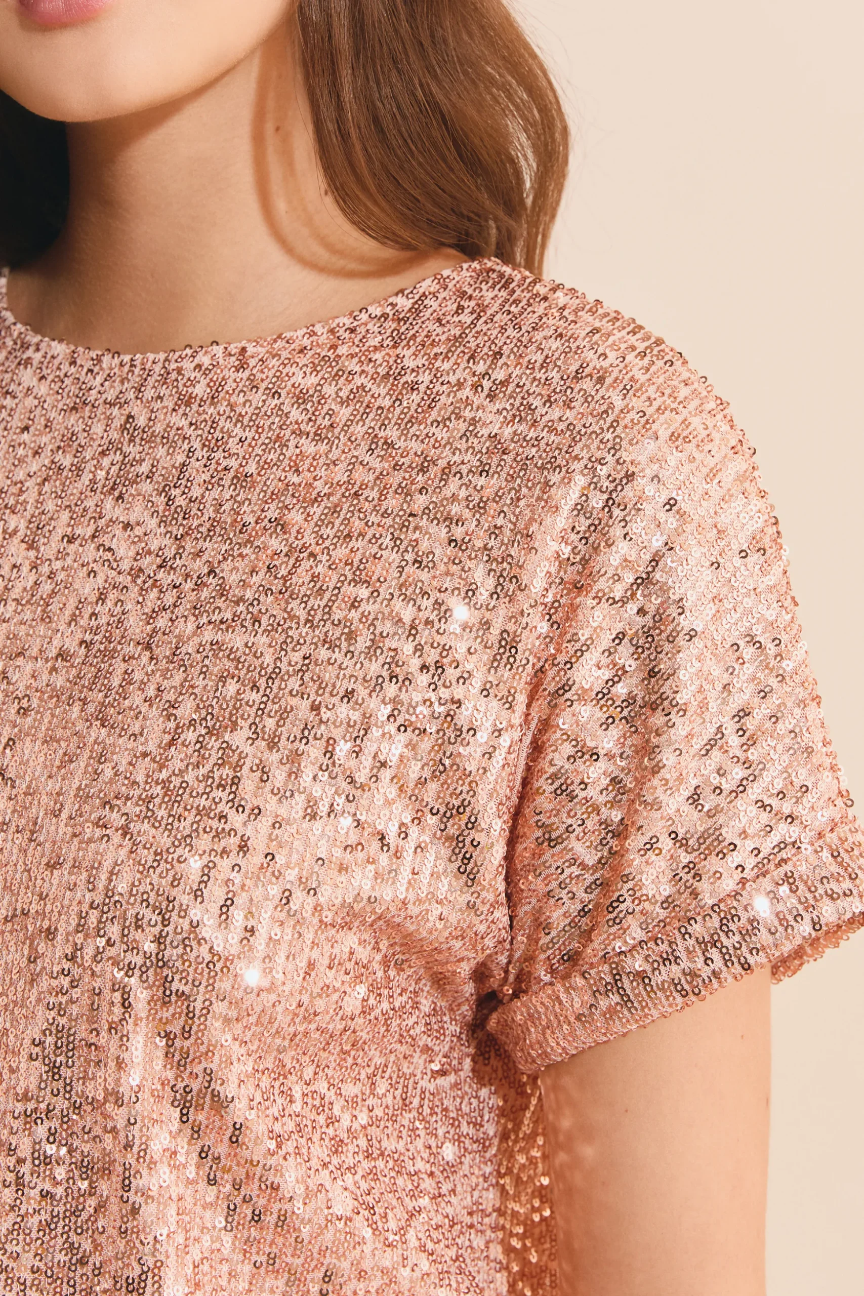 T-shirt manches courtes à sequins
