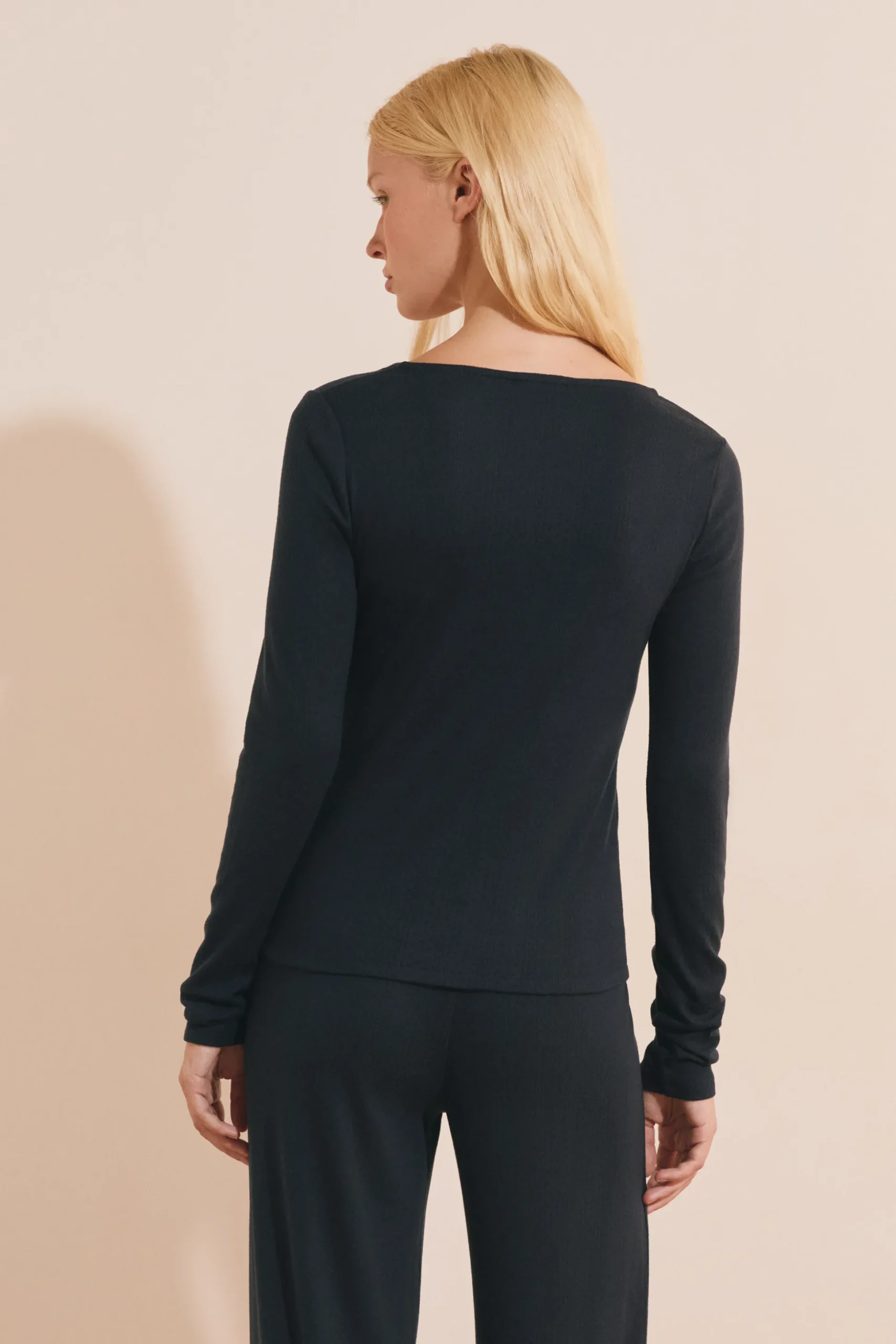 T-shirt manches longues avec boutons