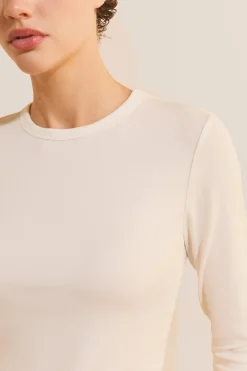 T-shirt à manches longues avec coton modal