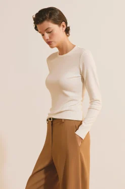 T-shirt à manches longues avec coton modal