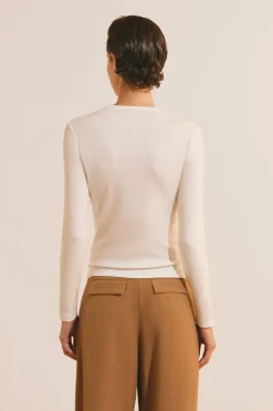 T-shirt à manches longues avec coton modal